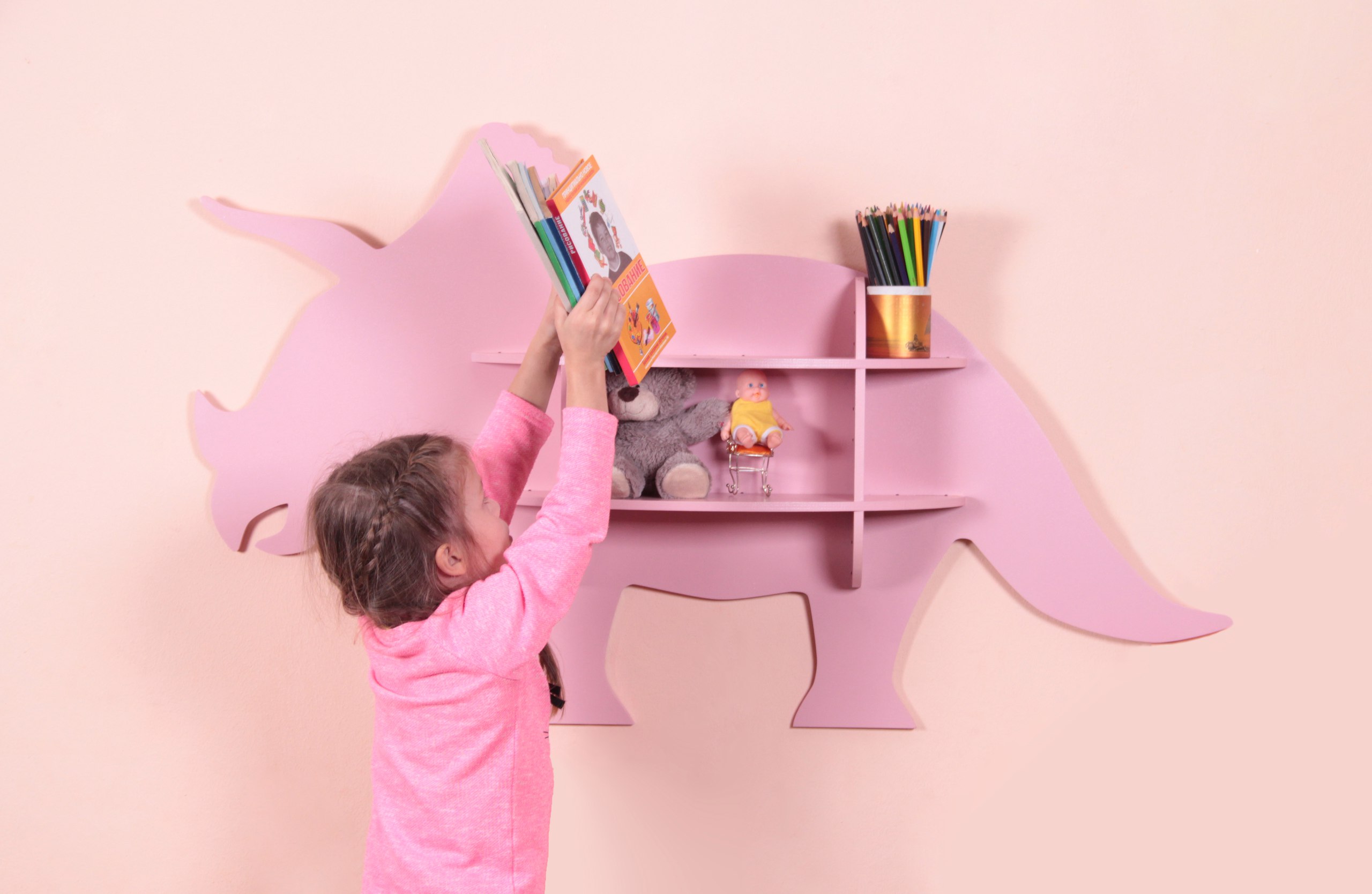 Laser Cut Dinosaur Shelf Furniture Free DXF File