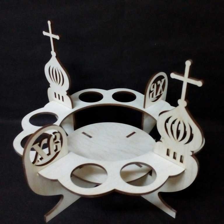 Laser Cut Display Easter Eggs Free DXF File
