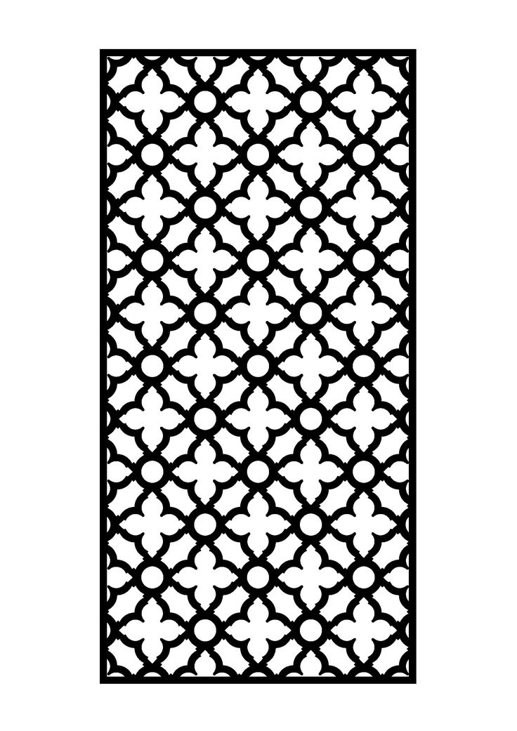 Laser Cut Door Panel Free DXF File