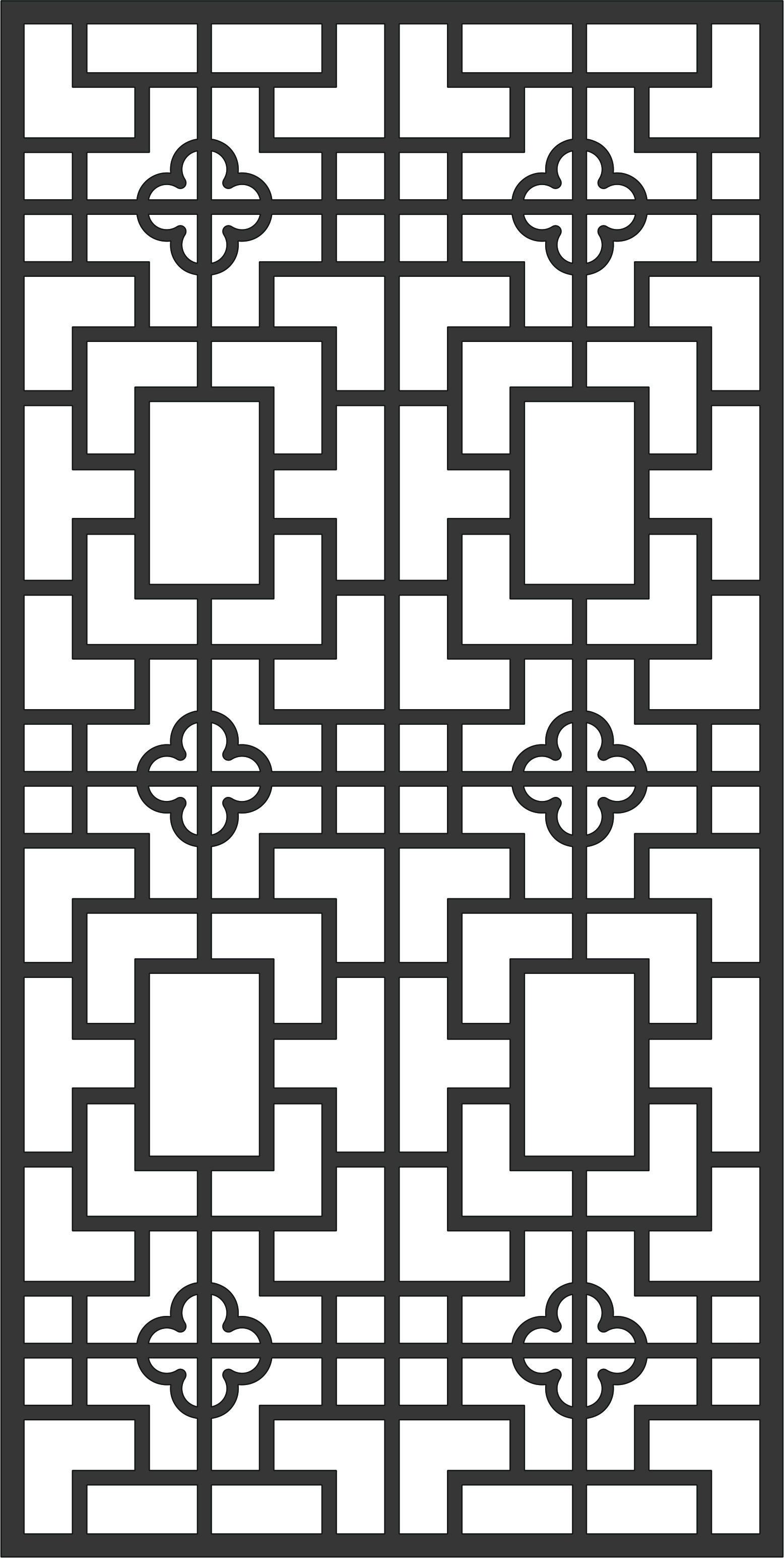 Laser Cut Drawing Room Floral Lattice Stencil Seamless Panel Free DXF File