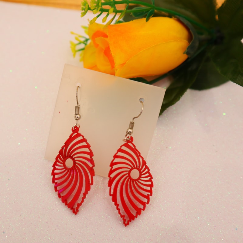 Laser Cut Earrings Acrylic Jewelry Free DXF File
