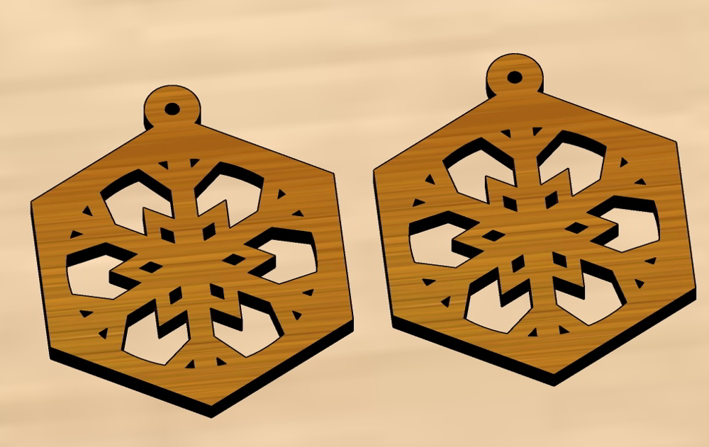Laser Cut Earrings Templates With Geometric Shapes Isolated Stencils Pattern Free DXF File