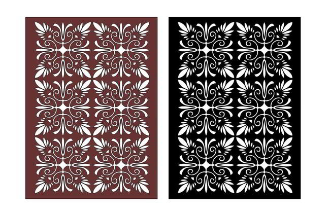 Laser Cut Elegant Grill Pattern Free Vector File