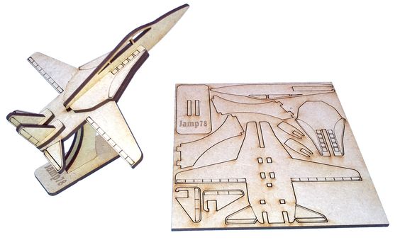 Laser Cut f-14 Fighter Jet Aircraft Free DXF File