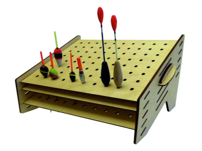 Laser Cut Fishing Float Storage Stand 25×35 Free DXF File