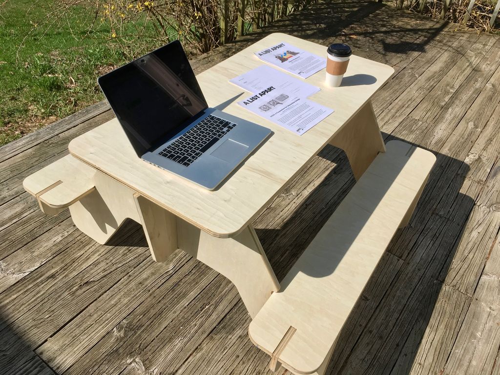 Laser Cut Flat Pack Picnic Table Free DXF File