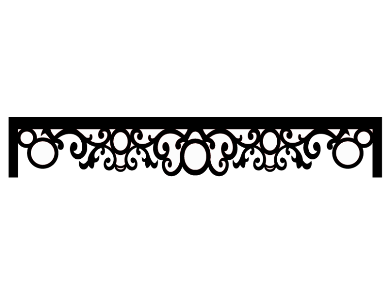 Laser Cut Floral Border Design 32 Free DXF File