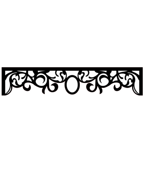 Laser Cut Floral Border Design 7 Free DXF File