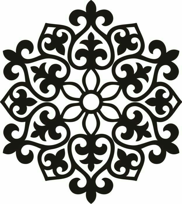 Laser Cut Floral Pattern Stencil Free DXF File