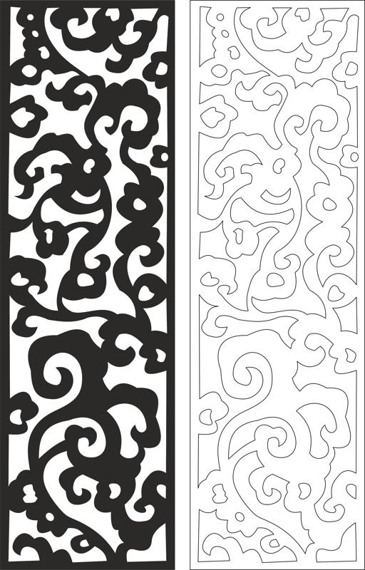 Laser Cut Floral Seamless Pattern Design Free DXF File