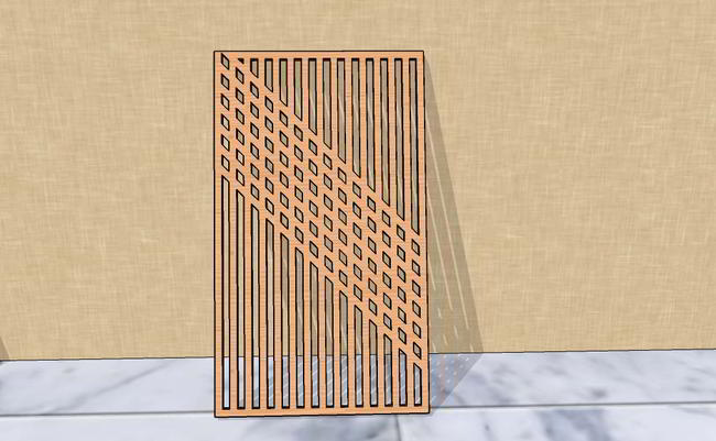 Laser Cut Grill Screen Room Divider Free DXF File
