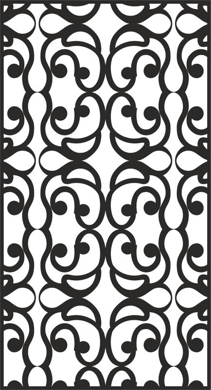 Laser Cut Hollow Engraving Pattern Free DXF File