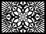 Laser Cut Jali Pattern Grill Panel Screen Free Vector File