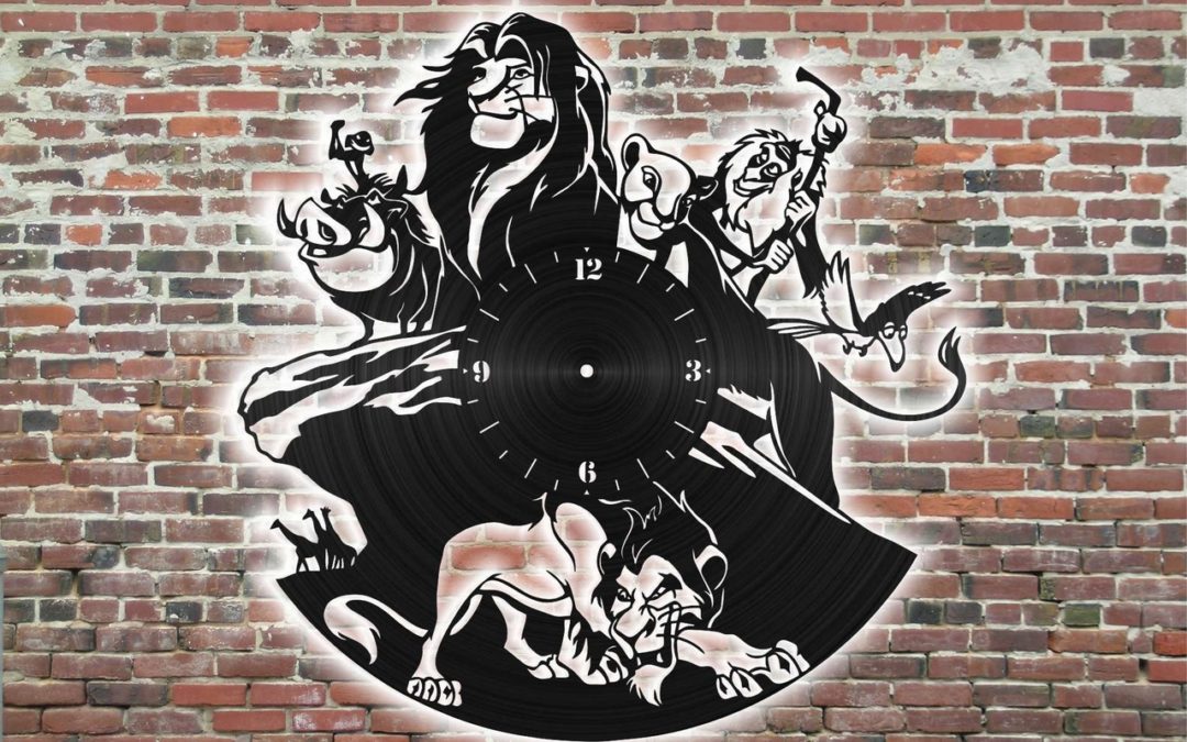 Laser Cut King Lion Clock Free Vector File