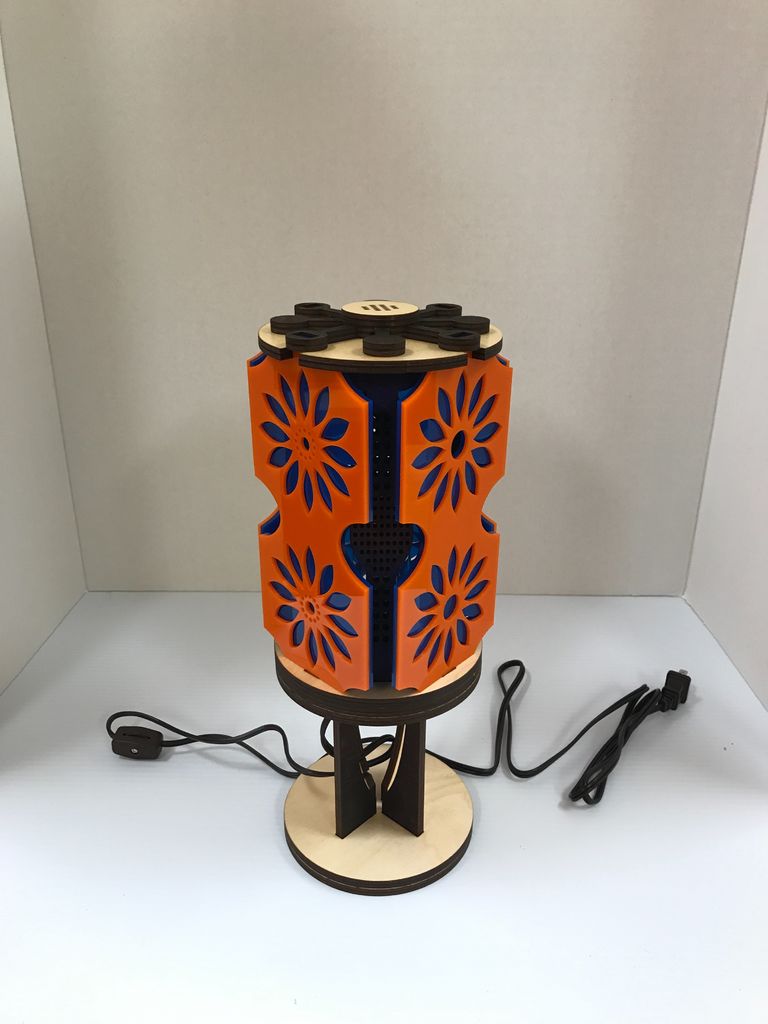 Laser Cut Lamp Color With Shadows Free Vector File