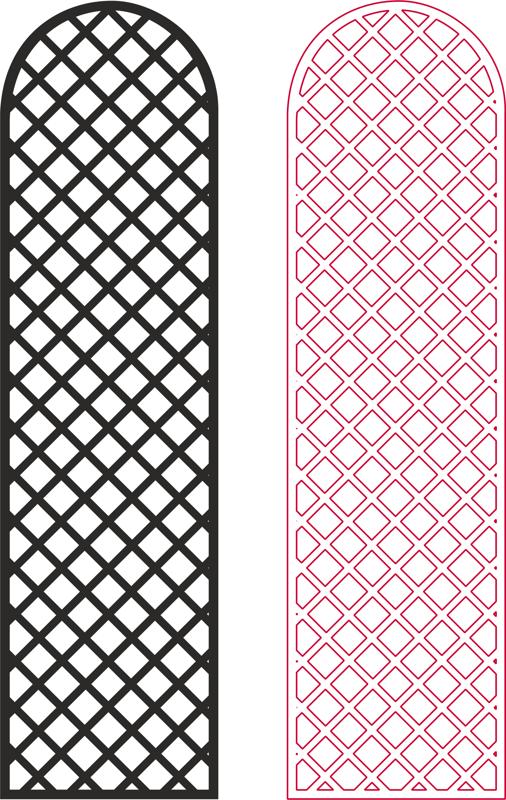 Laser Cut Lattice Privacy Screen Pattern Free DXF File
