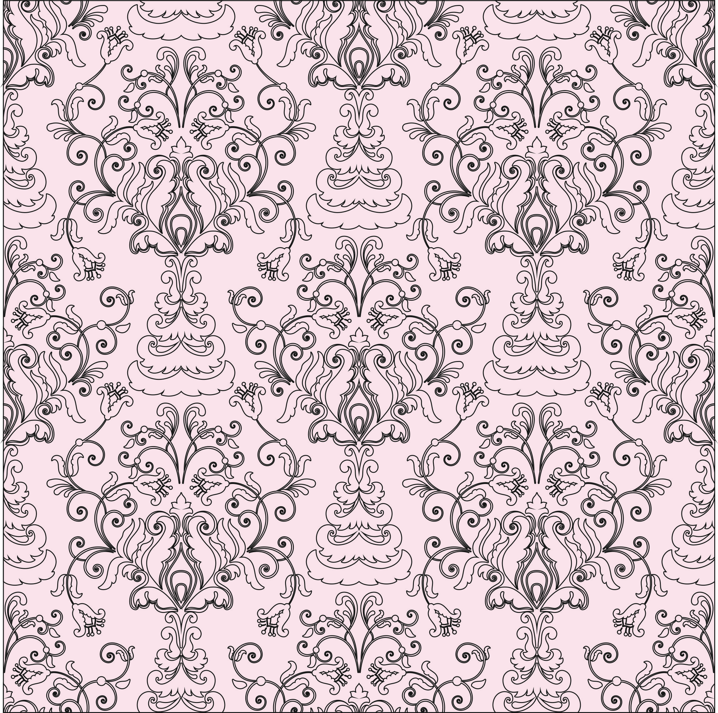 Laser Cut Living Room Floral Lattice Stencil Separator Seamless Design Free DXF File