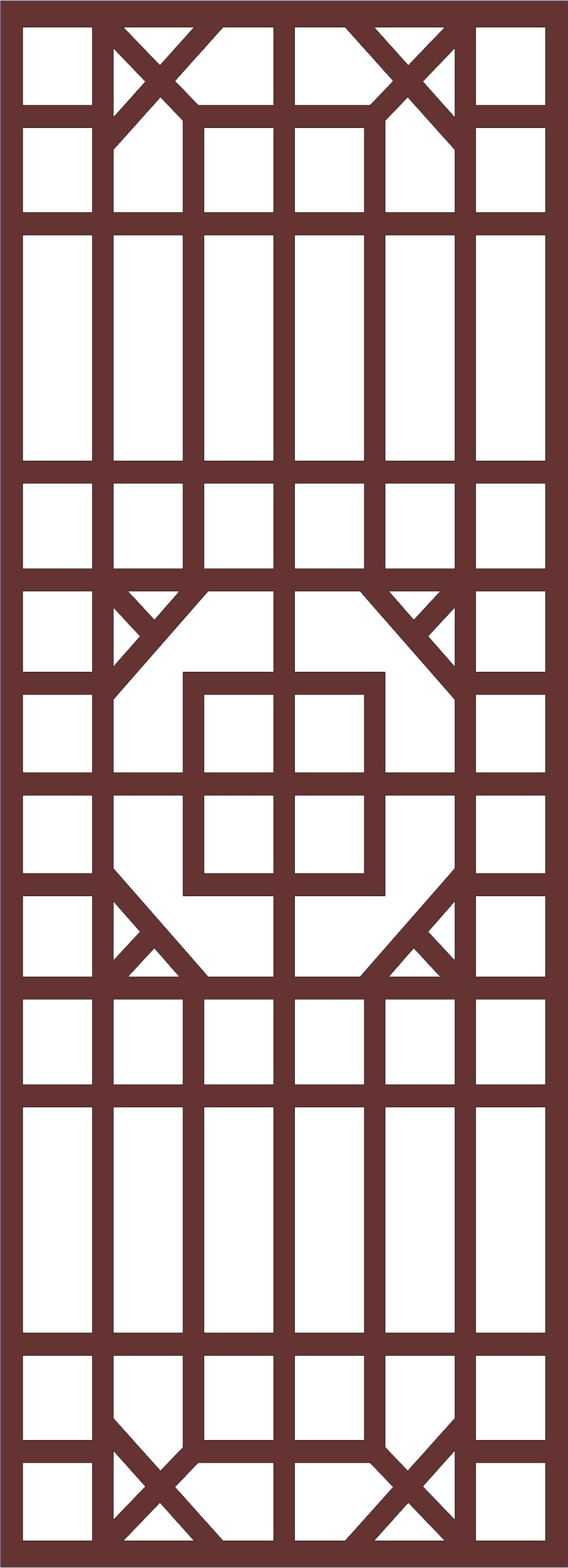 Laser Cut Living Room Lattice Seamless Panel Free DXF File