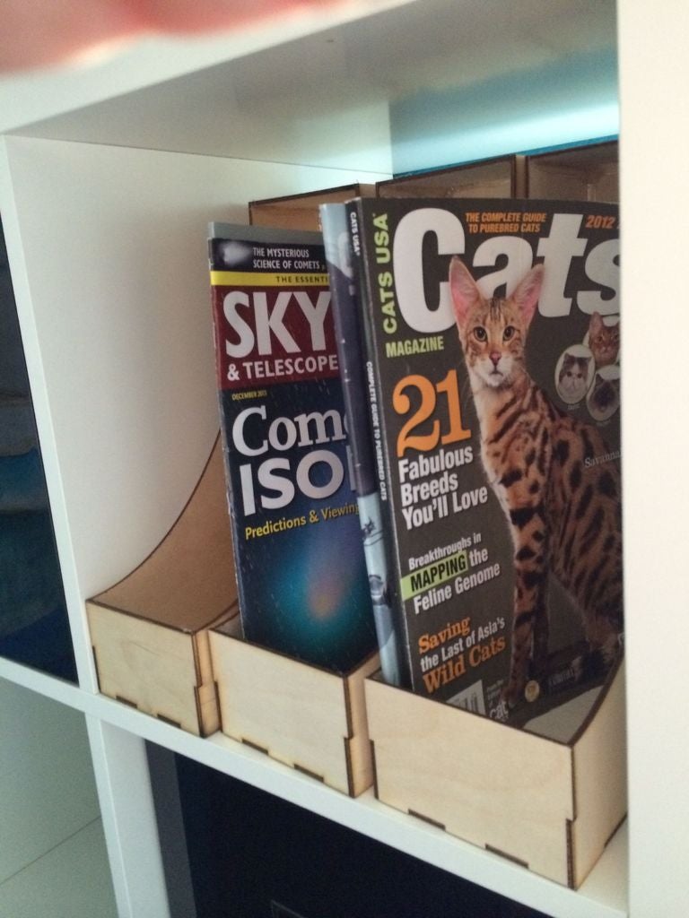 Laser Cut Magazine Holder 3mm Plywood Free DXF File