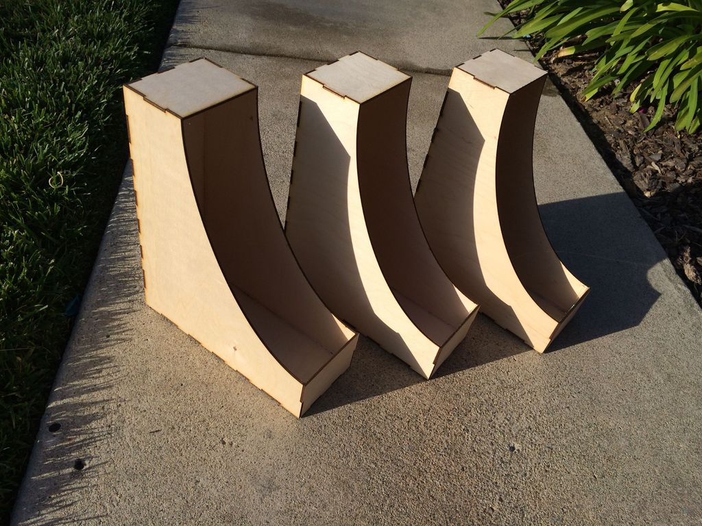 Laser Cut Magazine Holder 3mm Plywood Free DXF File