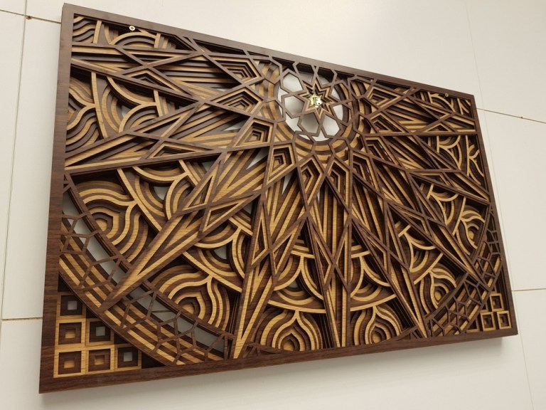 Laser Cut Mandala Panel Drawing Free Vector File