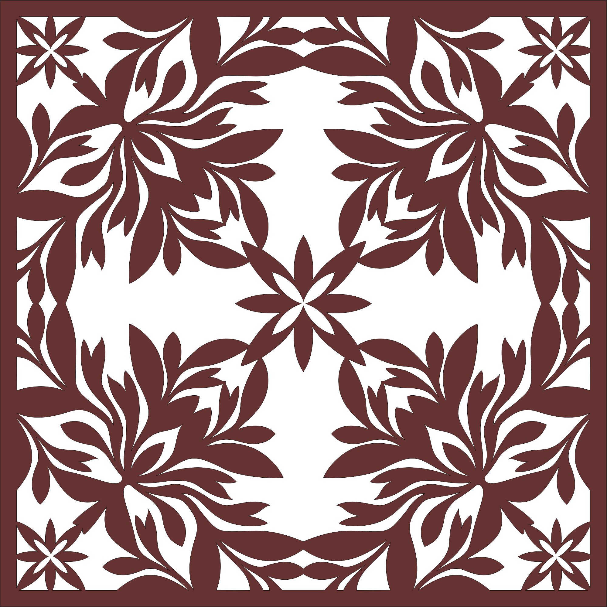 Laser Cut Modern Privacy Partition Indoor Panel Jali Design Free DXF File