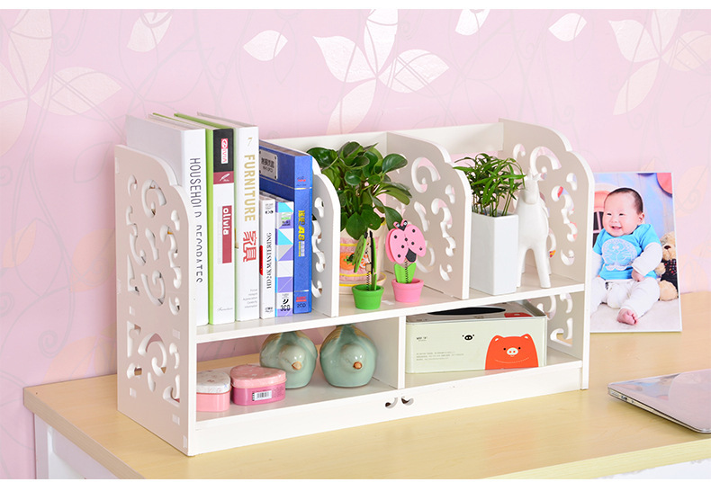 Laser Cut Multifunction Desktop Storage Rack Bookcase Shelf Free DXF File