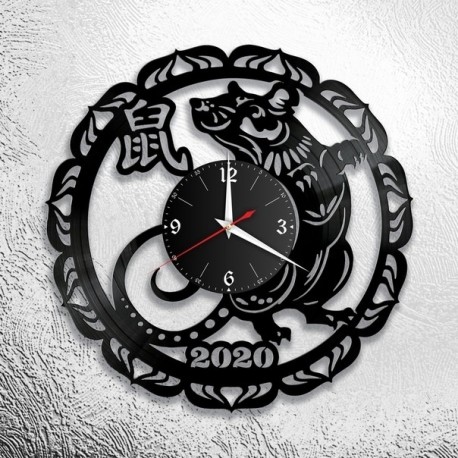 Laser Cut New Year Wall Clock Free DXF File