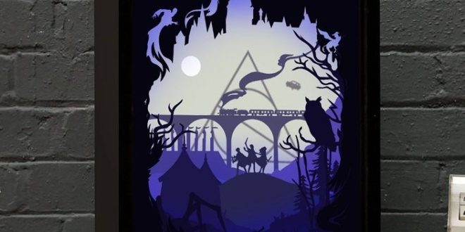 Laser Cut Nighlamp Harry Potter Lamp Decor Free DXF File