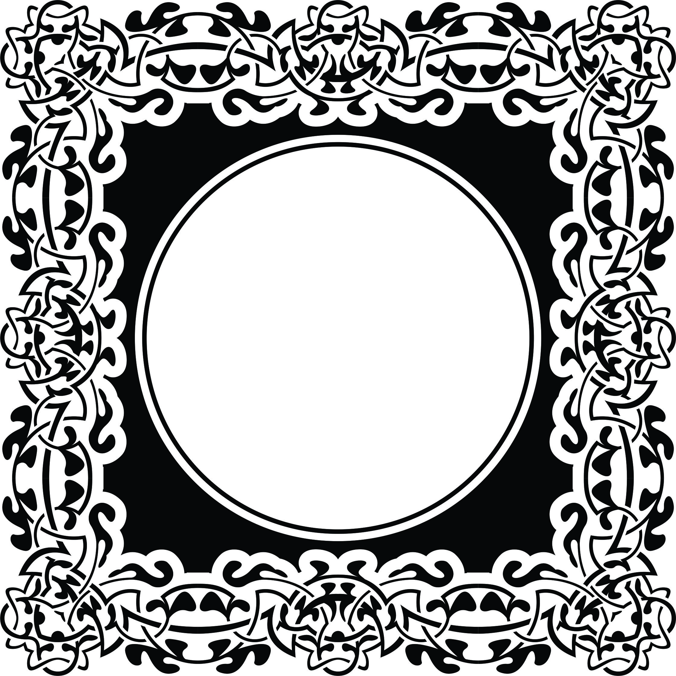 Laser Cut Ornament Floral Stencil Pattern Design Free DXF File