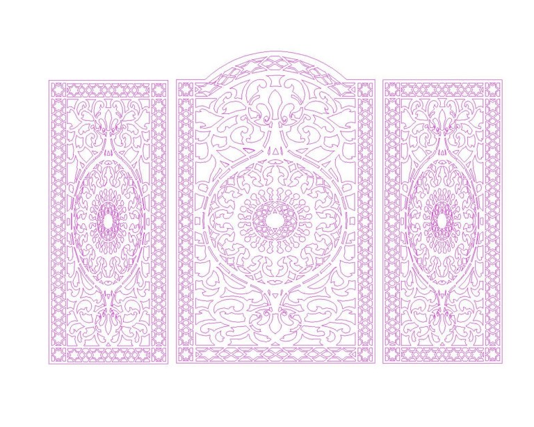 Laser Cut Ornament Pattern Panel Free DXF File