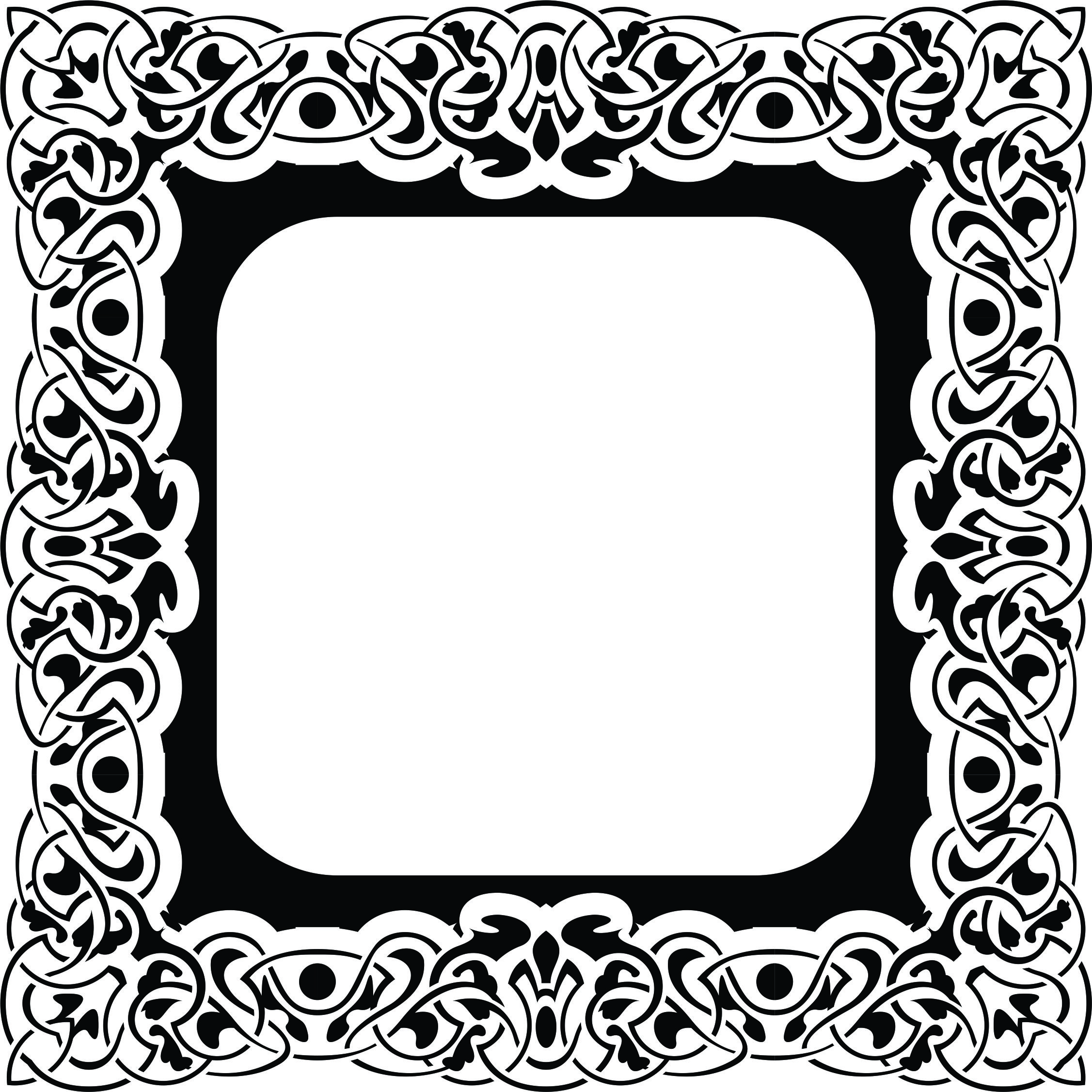 Laser Cut Ornament Stencil Pattern Free DXF File