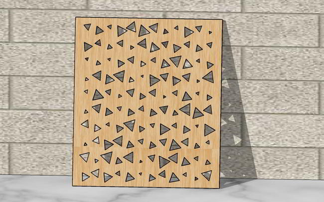 Laser Cut Panels With Abstract Geometric Pattern Free DXF File