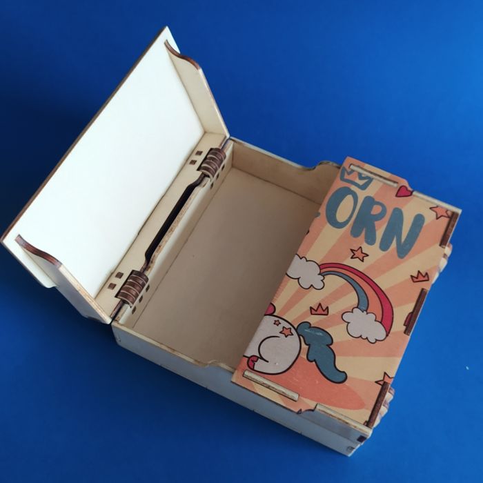 Laser Cut Pattern Covered Box Free DXF File