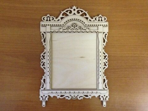 Laser Cut Photo Frame With Platband Free Vector File