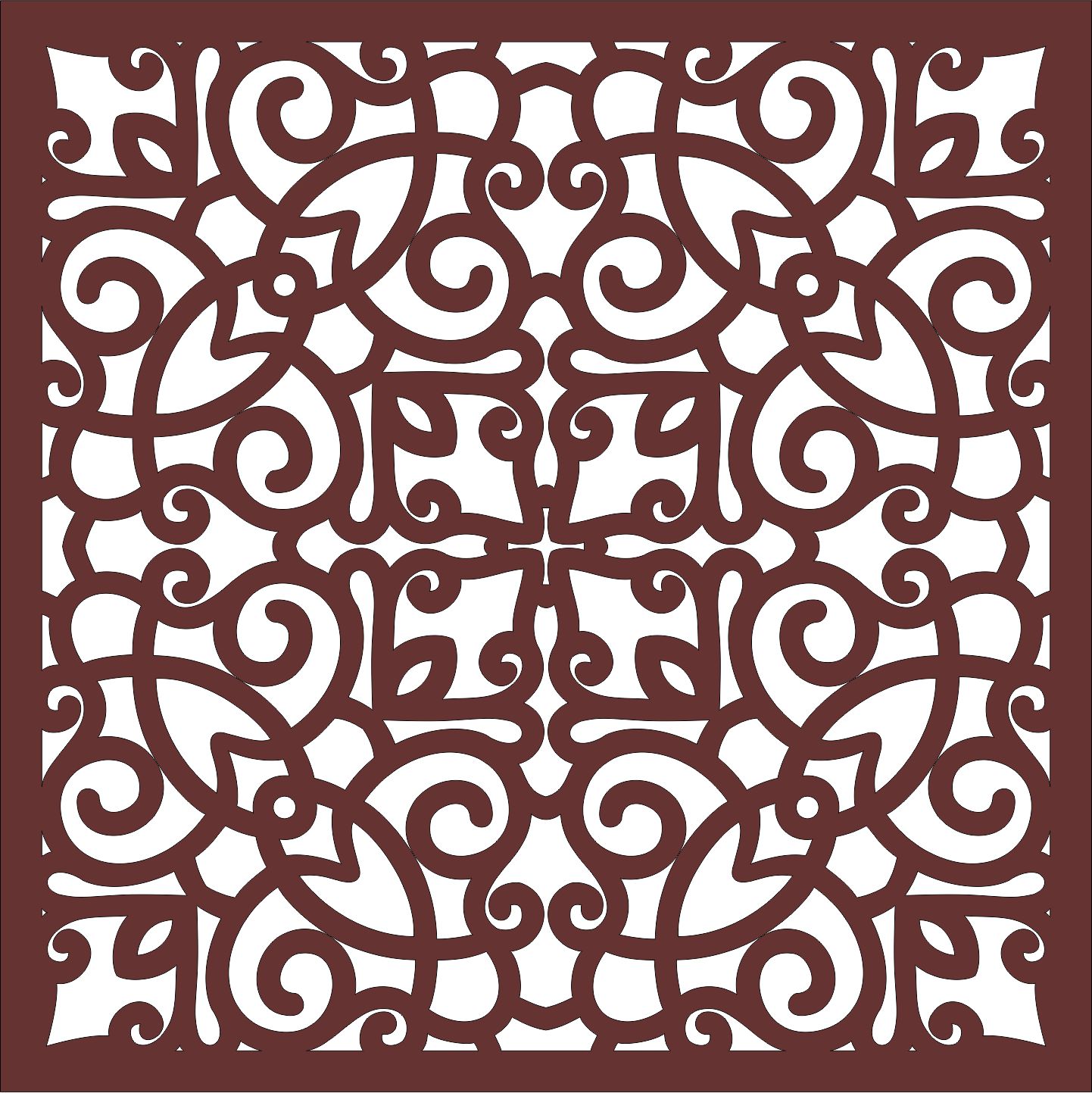Laser Cut Privacy Partition Indoor Panels Jali Room Divider Free DXF File