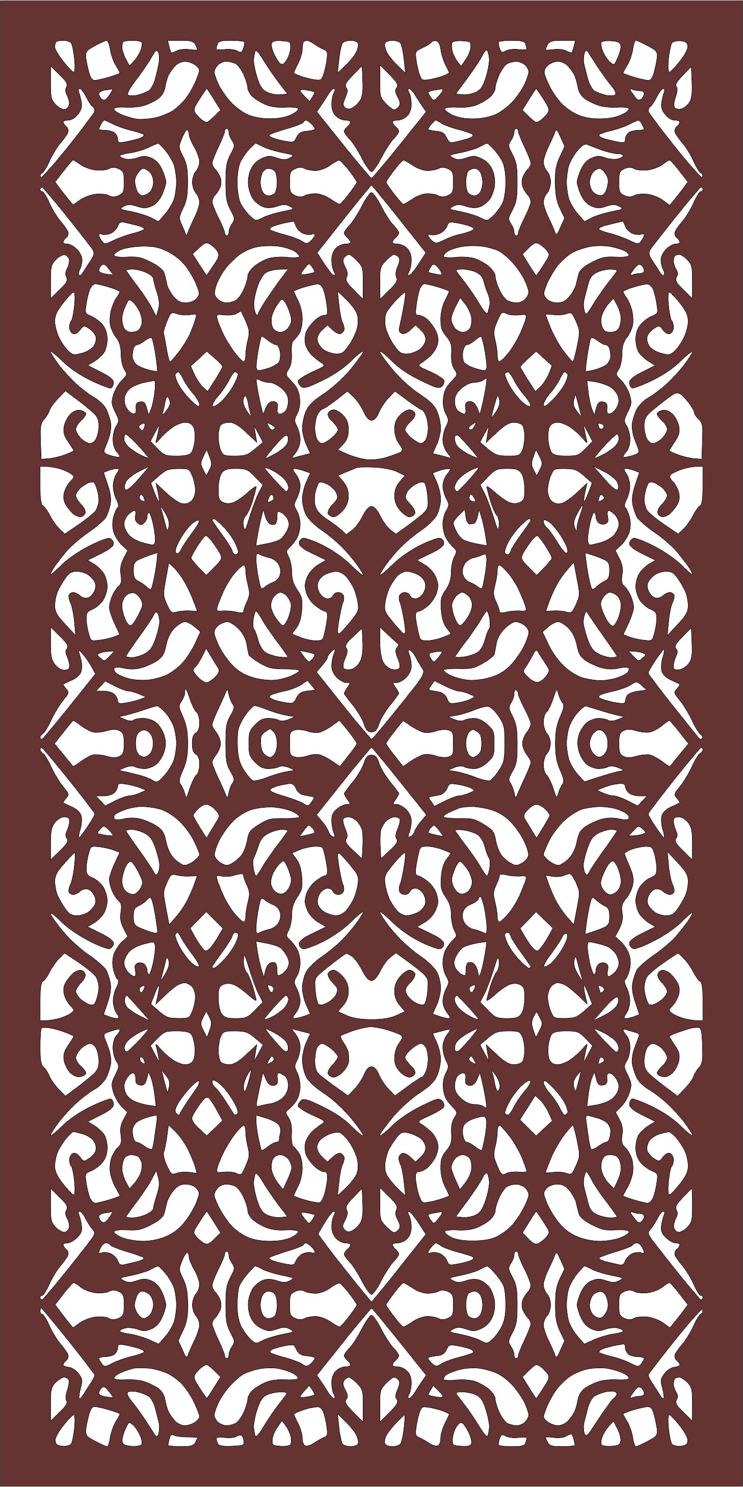 Laser Cut Privacy Partition Window Jali Round Seamless Design Free DXF File