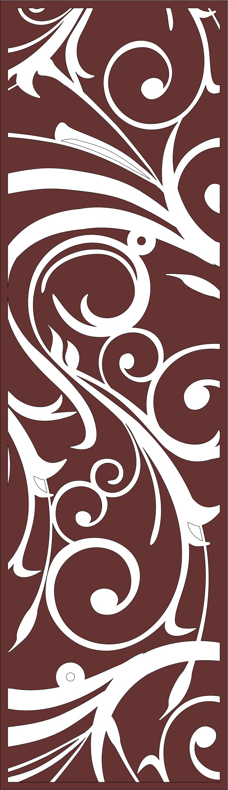 Laser Cut Privacy Partition Window Jali Seamless Design Free DXF File