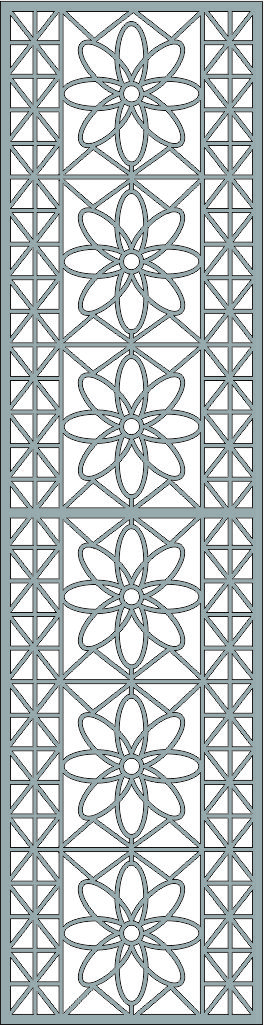Laser Cut Privacy Partition Window Lattice Seamless Design Pattern Free DXF File