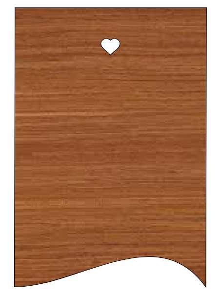Laser Cut Rectangular Wooden Label Custom Tag Free Vector File