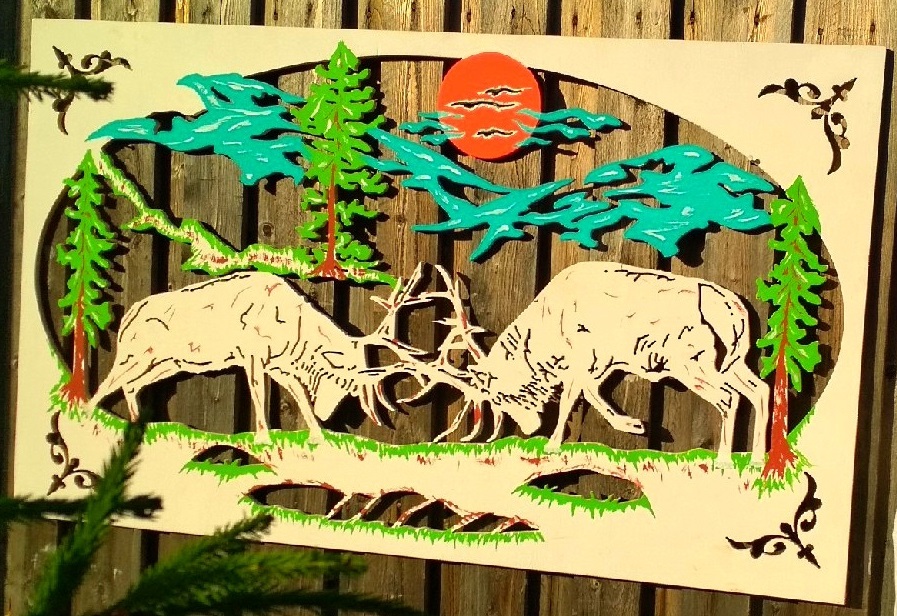 Laser Cut Scenery Wall Art Free DXF File