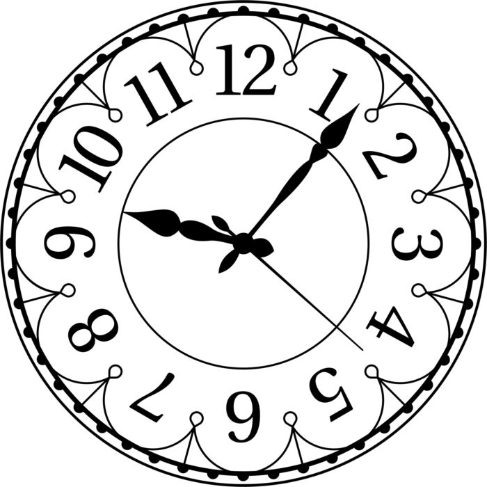 Laser Cut Simple Decor Clock Free Vector File