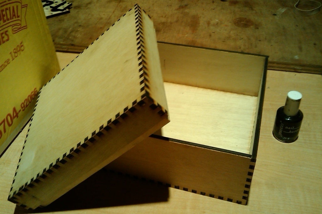 Laser Cut Small Box Template 5mm Marine Plywood Free DXF File