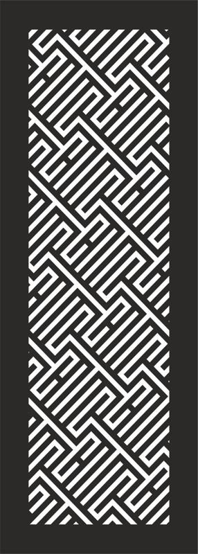 Laser Cut Striped Geometric Seamless Pattern Free DXF File