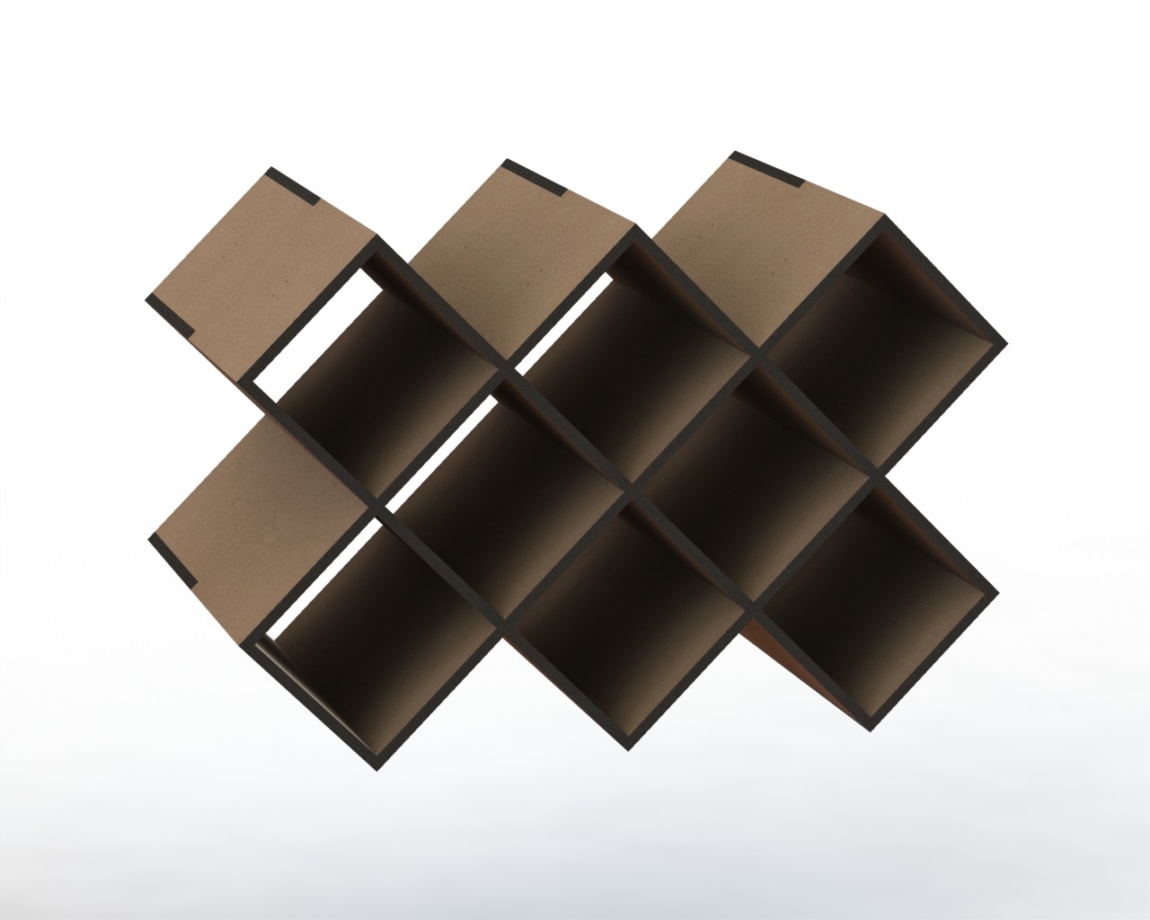 Laser Cut Stylish Wooden Rack Free Vector File