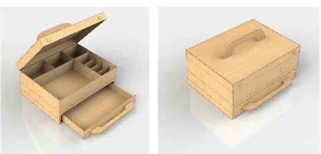 Laser Cut Template Drawer Box Free DXF File