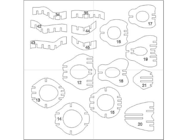 Laser Cut Tiger Bbq 3mm Puzzle 2 Free DXF File