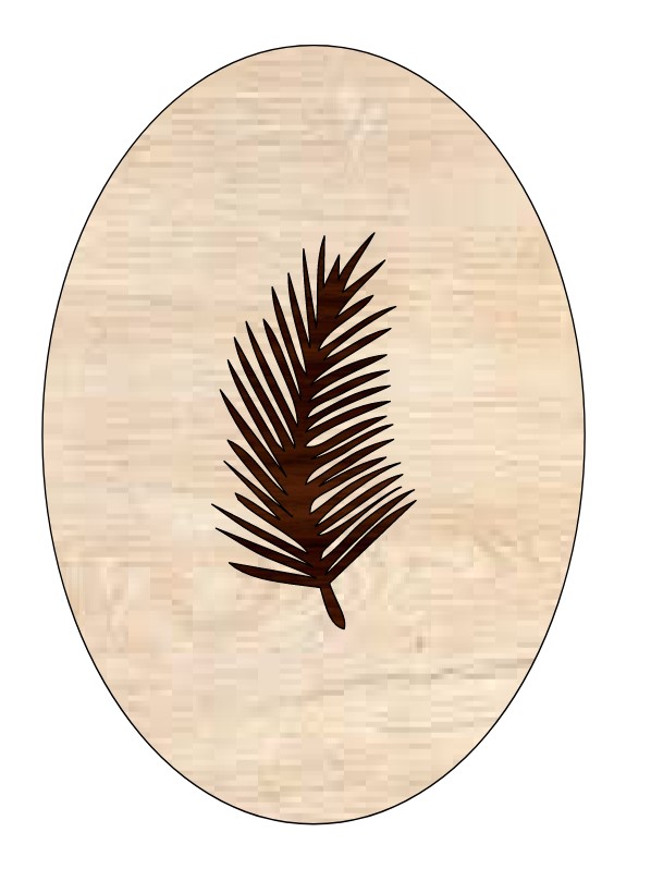 Laser Cut Tropical Palm Leaf Wood Cutout Free Vector File