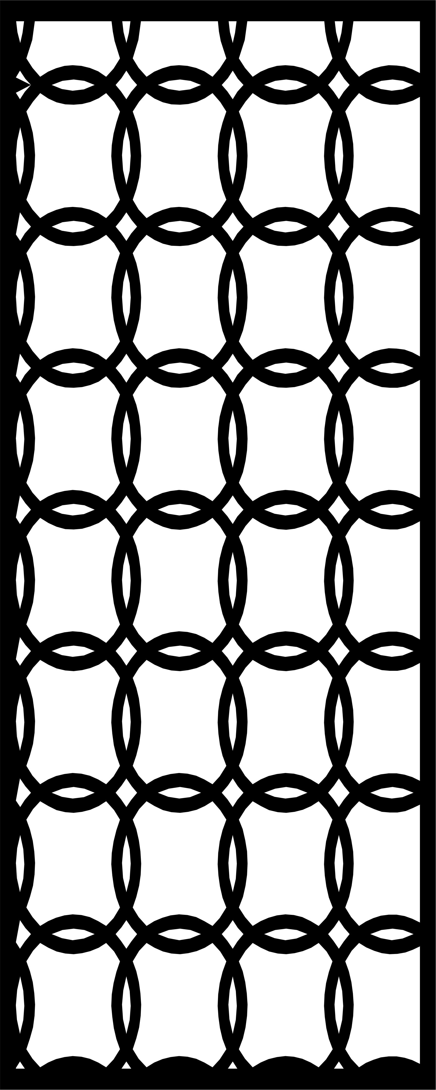 Laser Cut Window Floral Lattice Stencil Circular Design Free DXF File