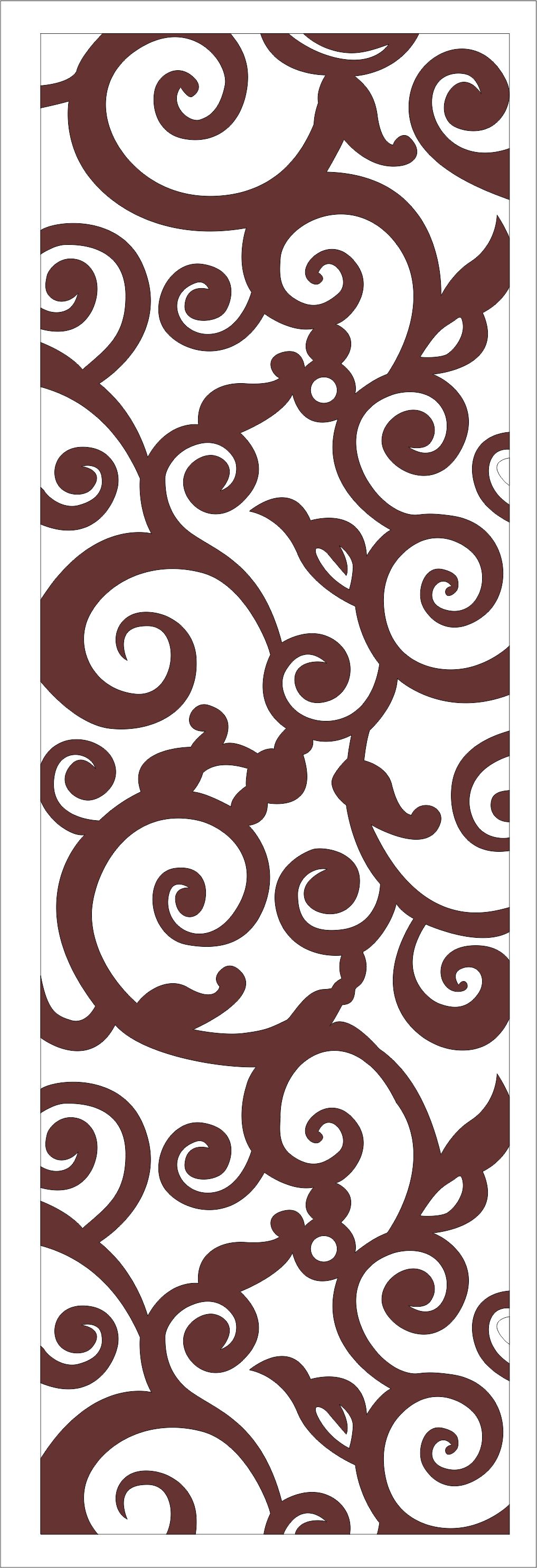 Laser Cut Window Jali Circular Design Free DXF File